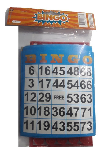 Bingo En Blister Economico Loteria Juego De Mesa Cartones