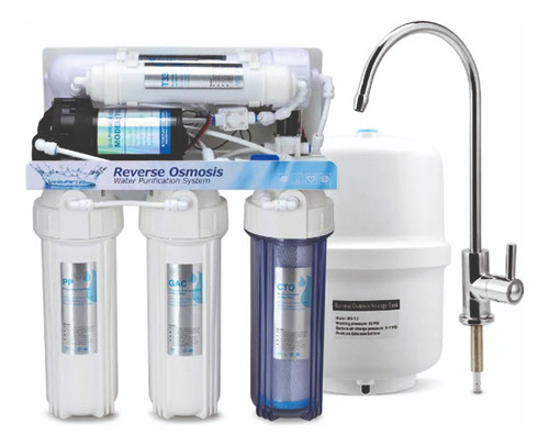 Purificador De Agua 5 Etapas Osmosis Inversa Con Bomba 