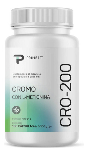Cromo Polinicotinato Primetech Cro-200 180 Cápsulas