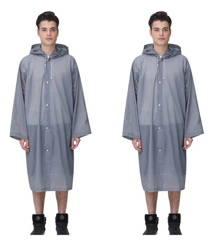 Ruiqa 2 Uds Poncho Lluvia Para Adulto Capa Larga Impermeable