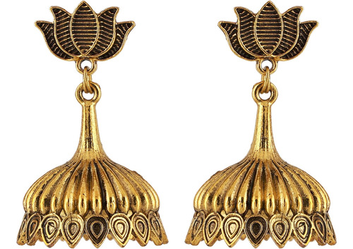 Sansar India Tono Dorado Metal Oxidado Bollywood Jhumka Pend