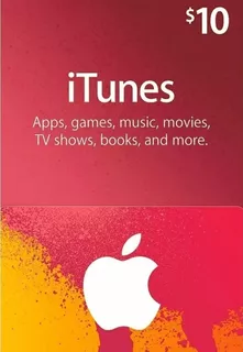 Itunes App Store Apple 10 Usd Gift Card Inmediato + Obsequio