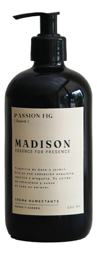 Crema Humectante 500 Ml Passion Fig Negro Madison