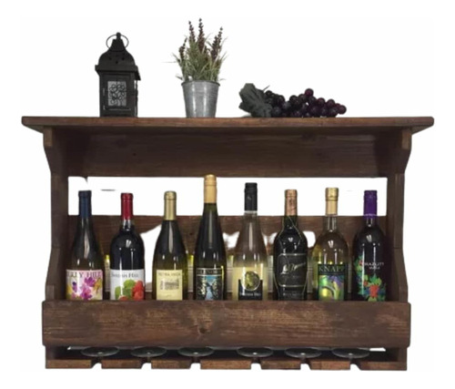 Cava Organizador Pared Vino Madera45x60x10 Cm