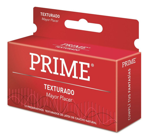 Preservativo Prime Texturado De Látex Mayor Placer X 12 U