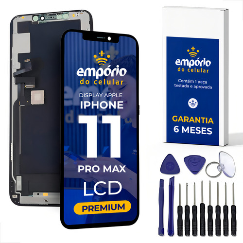 Pantalla LCD frontal para iPhone 11 Pro Max Empório Do Celular Premium color negro