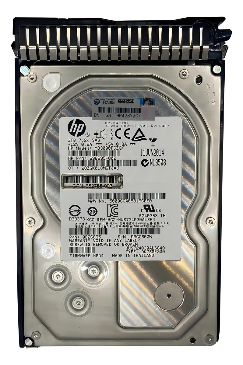 Disco Rígido HP de 3 TB para Servidor com Conectividade SAS-2