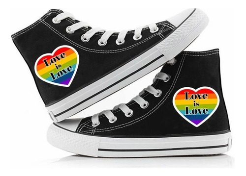 Zapatos De Lona Arcoíris Zapatos De Patineta Casuales Lgbt