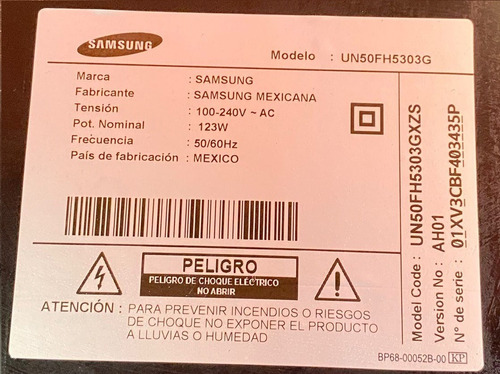 Fuente De Poder Tv Samsung Un50fh5303g