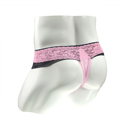 B Ropa Interior De Cintura Baja Para Hombre, Encaje De Seda
