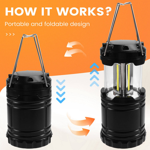 Linterna Portátil Led Plegable Con Luz De Camping Adecuada P