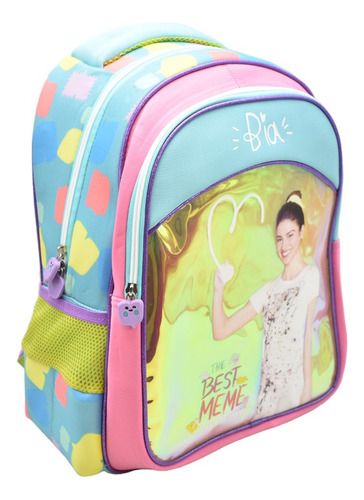 Mochila Disney Bia The Best Meme Estampado Tornasol Primaria 0380 Atm Color Amarillo/azul