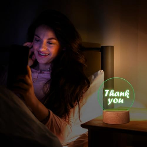 Láminas En Blanco De Acrílico Transparente Y Lámpara Led Noc