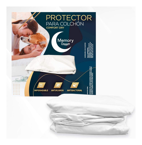 Protector Cubre Colchón Memory Dream Impermeable Matrimonial