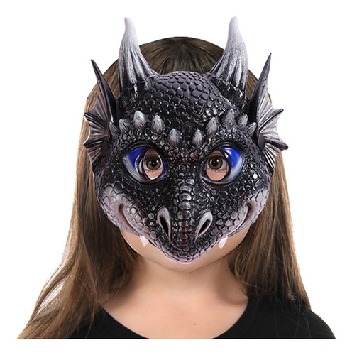 Máscara De Cosplay Con Diseño De Dragón Dinosaurio, Unisex,