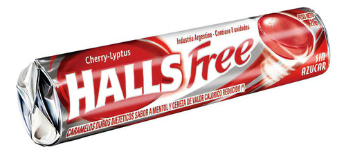 Pastillas Halls Free Cherry Pack X 12 Un