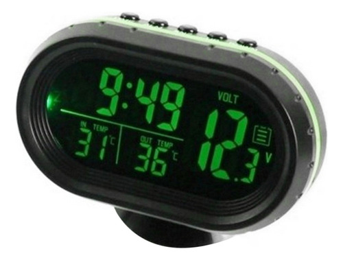 A Reloj Digital Con Termómetro Para Coche, Dc, 12 V, Led