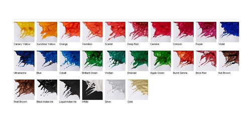 Imagen 2 de 4 de Tinta Winsor & Newton 14ml Oro O Plata Barrio Norte..