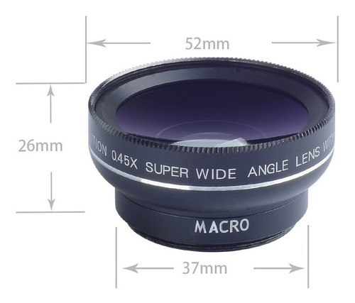 Lente Grande Angular + Macro Apexel Para Celular iPhone +nf