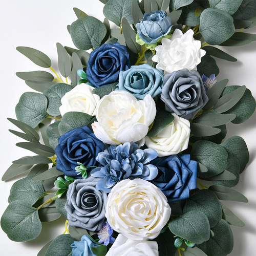 2 Pçs De Arco De Casamento Flores Artificiais Ornamento