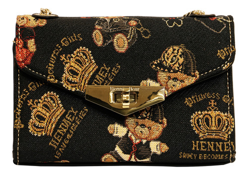 Bolsa Para Dama Crossbody Henney Tierno Estampado De Ositos