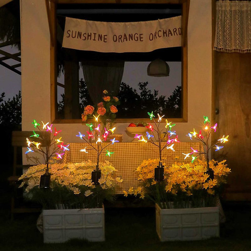 Luz Led Led Solar Para Jardín Con Forma De Colibrí, Patio Ex