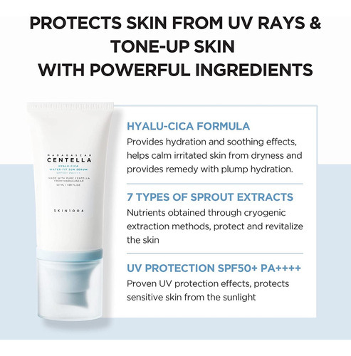 Skin1004 Centella Hyalu Cica Sun Serum Spf50+ Protector 50ml