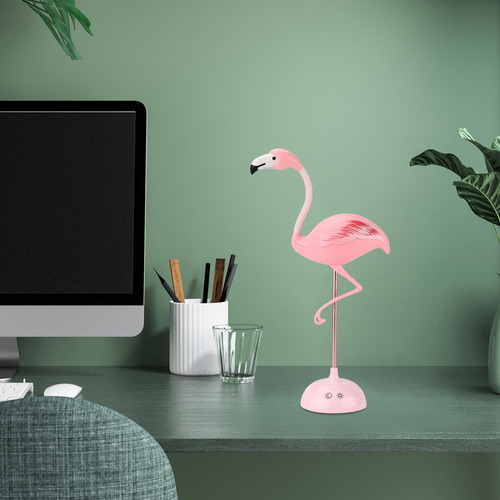 Lámpara De Mesa Con Luz Nocturna De Flamenco Led, Luz De