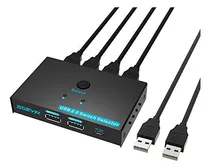 Comprar Sgeyr Interruptor Usb De Metal 2 Computadoras Compartiendo 4