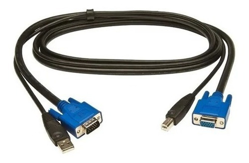 Cable Kvm De 1.8m Vga Usb A Usb B Hd15 - 2 En 1,  Svusb2n1_6