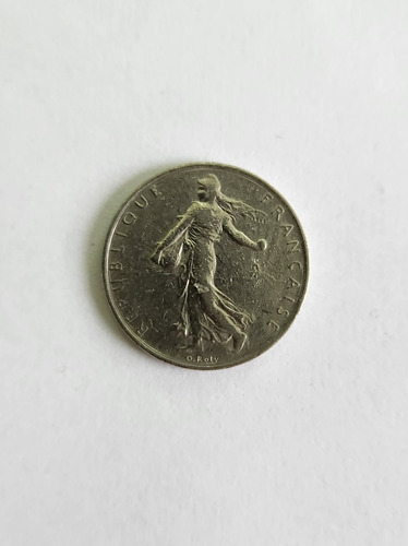 Moneda 1 Franco De 1960 Francia Niquel Buen Estado. (Usado)