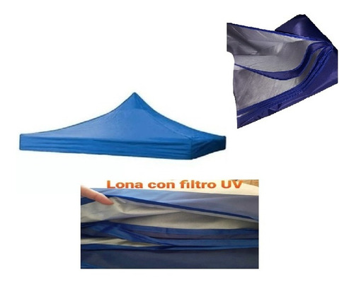 Carpa Toldo Impermeable Con Filtro Uv 2*2 (repuesto Toldo)