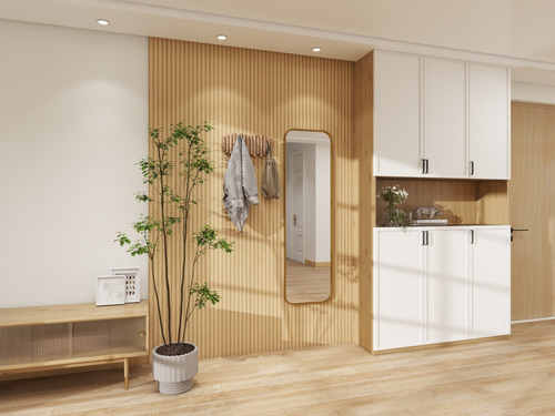 Panel Decorativo Revestimiento Wall Panel Eps Madera Ranurad