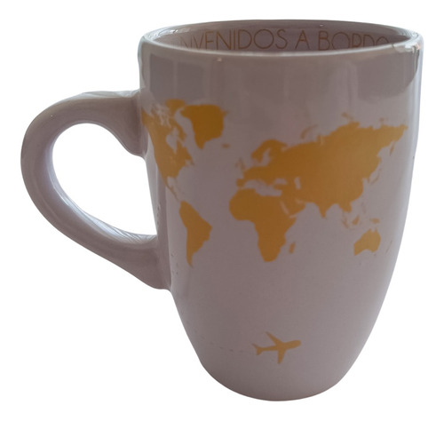 Taza Ceramica Continentes Cafe Te Lila Con Dorado