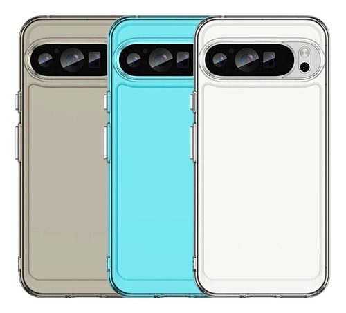 Funda Para Google Pixel 9 Pro Xl Silicona Transparente+mica