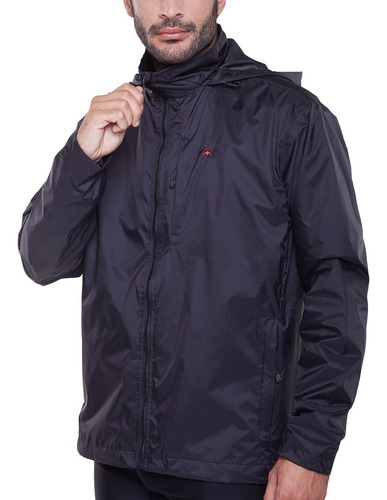 Campera Rompeviento Montagne Hombre Impermeable Capucha