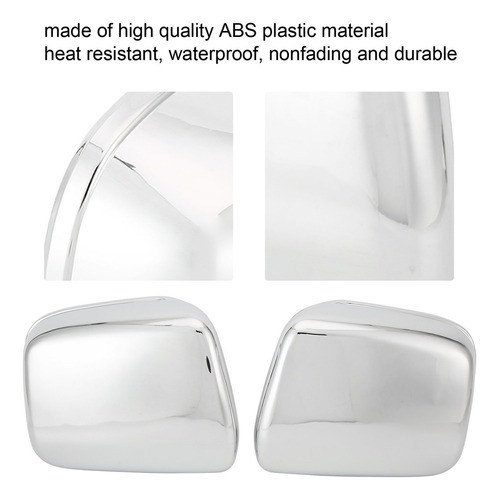 Cubierta Para Espejo Retrovisor, 1 Par, Cromada, Impermeable