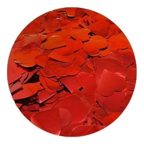 Lança Confete Granada Coração Vermelho Metalizado - 30cm