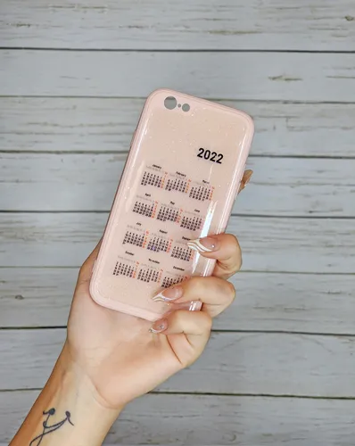 Funda Antigolpes Calendario 2022 Brillos Para iPhone 6 / 6s