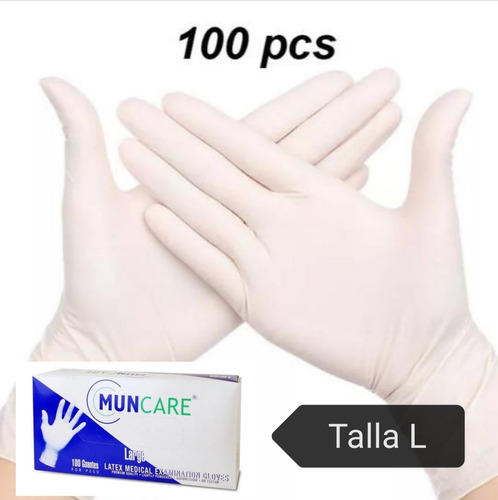 Guantes De Latex, Caja 100 Unid, Envio Inmediato