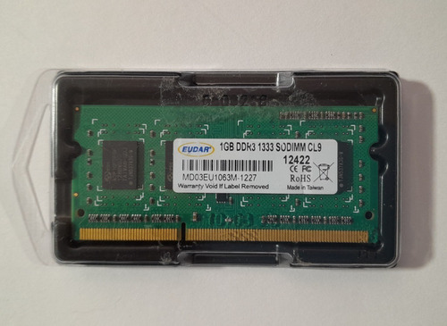 Memoria Ram 1g Ddr3 1333 Sodimm Cl9 Para Laptop