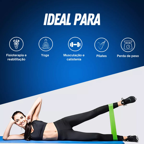 Kit 100 Faixa Elastica P/ Treino Extersor Superband Academia