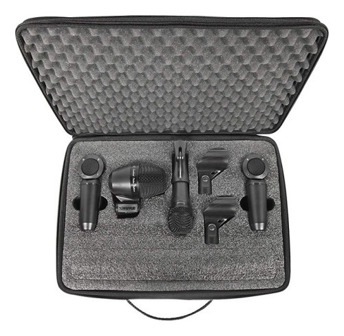 Juego De Microfonos Para Estudio 4 Pzs Pgastudiokit4 Shure Color Negro