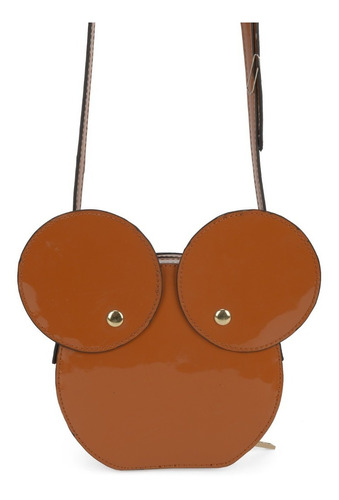 Bolsa Feminina Transversal Mickey Mouse Marrom Bmk 78435