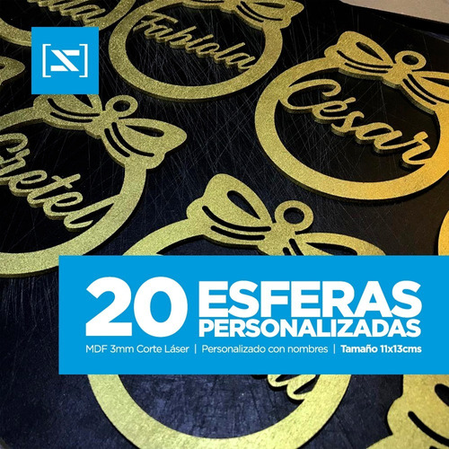 20 Esferas Navideñas Personalizadas