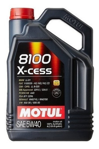 Aceite Sintetico Motul 5w40 8100 5 Lts 