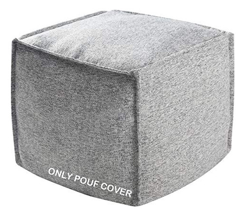 Unstuffed Pouf Cover, Storage Bean Bag Cubes, Ottoman P...