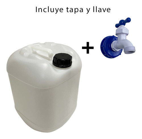 Envase Polietileno Garrafa 20 L Bidon Porron Con Llave 6 Pz