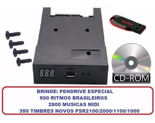 Emulador Usb Yamaha Psr550 C/ Pendrive 3500 Arquivos Brinde