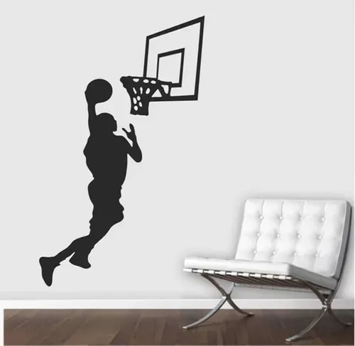 Adesivo Decorativo jogador de basquete silhueta